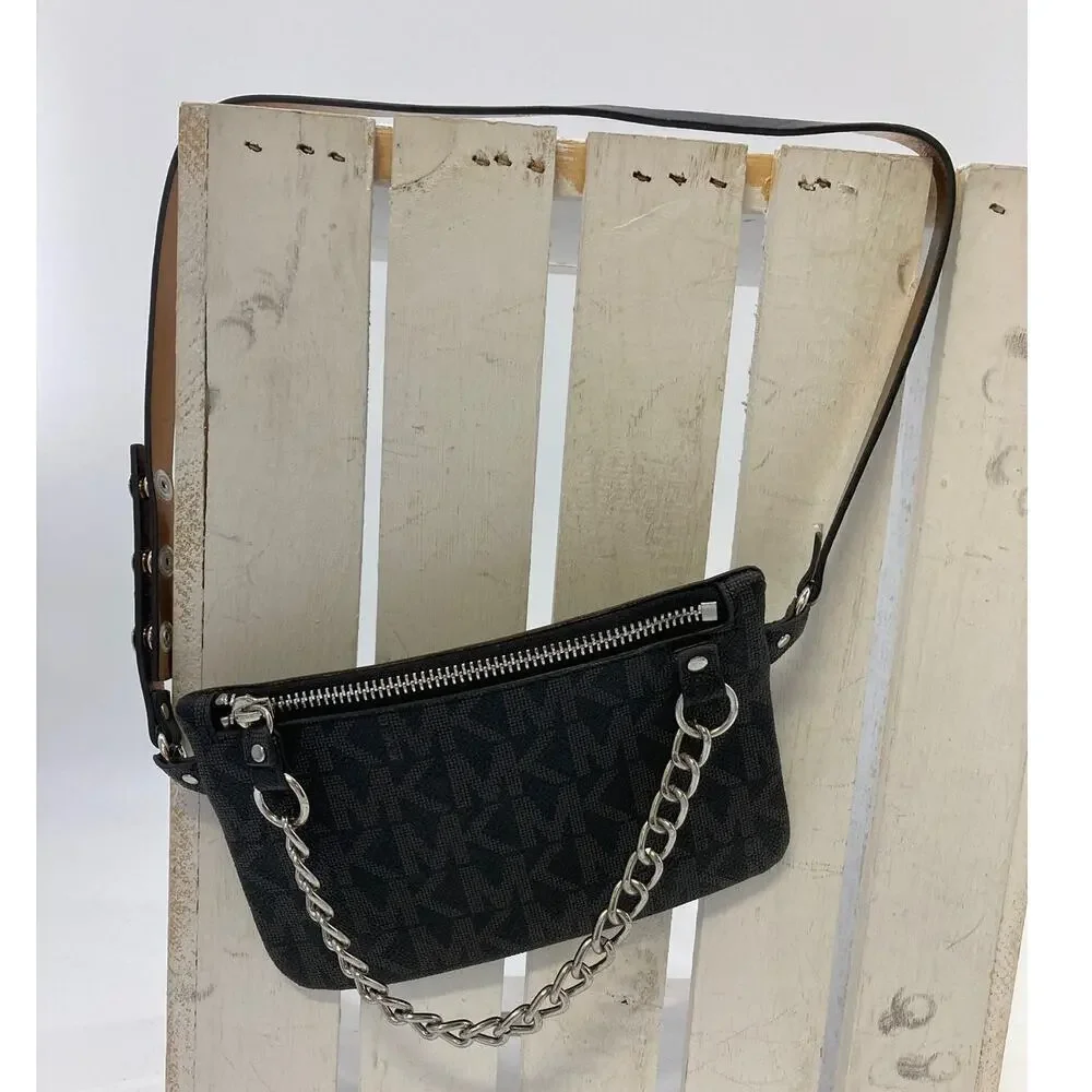 MICHAEL KORS SIGNATURE PRINT SAFFIANO LEATHER FANNY PACK
